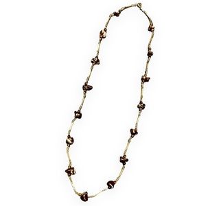 Ralph Lauren Faux Tortoise Shell and Gold Plated Beaded Necklace